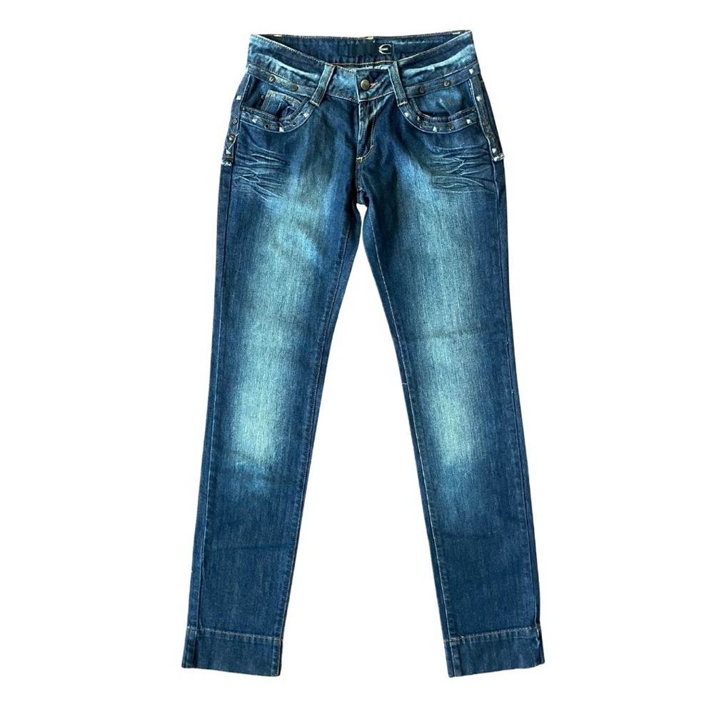 Women's Skinny Jeans in Faded Blue Wash